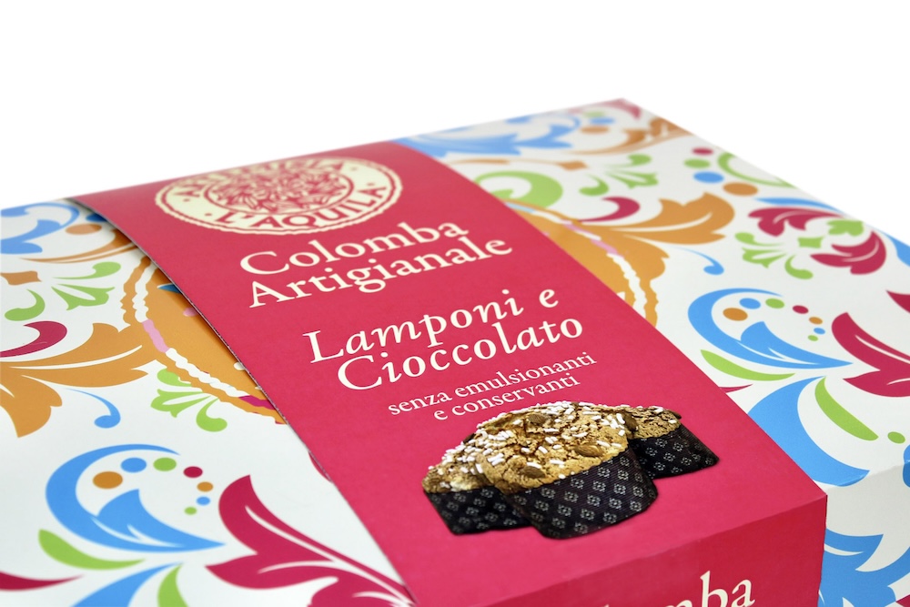 colomba lamponi e cioccolato